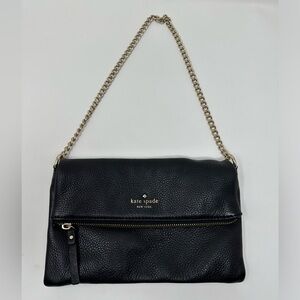 Kate Spade New York Cobble Hill Aleah black leather chain shoulder Bag Purse